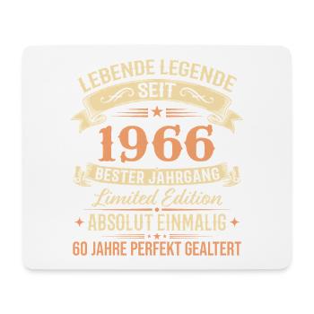 1966 Jahrgang Legende Vintage 60. Geburtstag - Mousepad (Querformat) - Weiß - Vorne