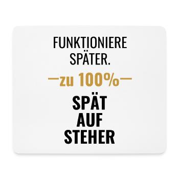 Zu 100% – Punkt. - Mousepad (Querformat) - Weiß - Vorne