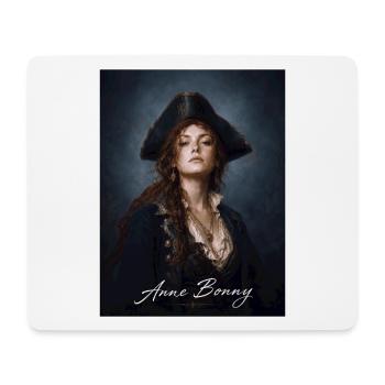Portrait pirate d’Anne Bonny - Tapis de souris (format paysage) - blanc - Devant