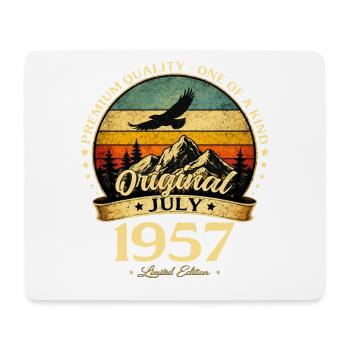 69th Birthday Gift Vintage July Vintage 1957 - Mouse Pad (horizontal) - white - Front