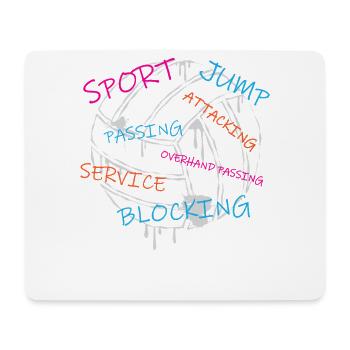 Volleyball - Mousepad (Querformat) - Weiß - Vorne