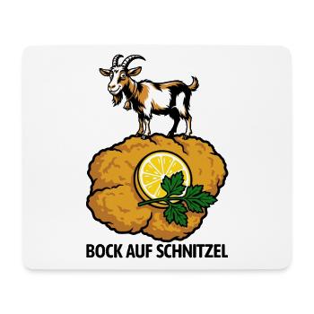 Bock auf Schnitzel | Wortspiel - Mousepad (Querformat) - Weiß - Vorne