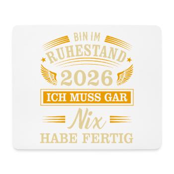 Rente 2026 - Mousepad (Querformat) - Weiß - Vorne