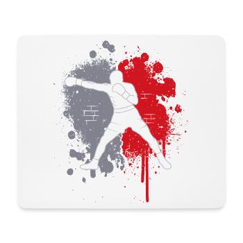 Boxer Boxing Splashes of Color Kids Men Boys - Mouse Pad (horizontal) - white - Front