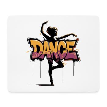 Street Art Dance Silhouette for Dance Lovers - Mouse Pad (horizontal) - white - Front