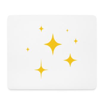 Glimmernde Sternenfunken - Mousepad (Querformat) - Weiß - Vorne