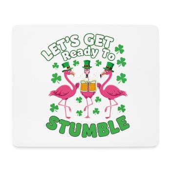 St Patricks Day Flamingos Prost - Mousepad (Querformat) - Weiß - Vorne