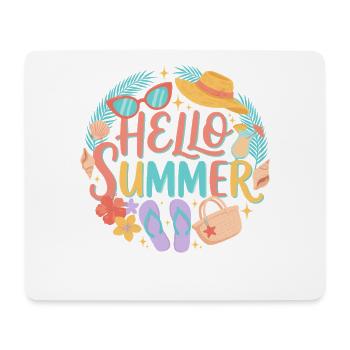 Hello Summer Tropical Print - Mouse Pad (horizontal) - white - Front