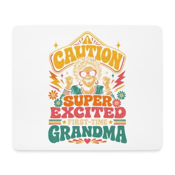 Attention Super Granny Excited - Mouse Pad (horizontal) - white - Front