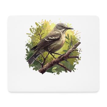 Spottdrosseln Spottdrossel - Mousepad (Querformat) - Weiß - Vorne