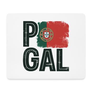Drapeau du Portugal - Tapis de souris (format paysage) - blanc - Devant