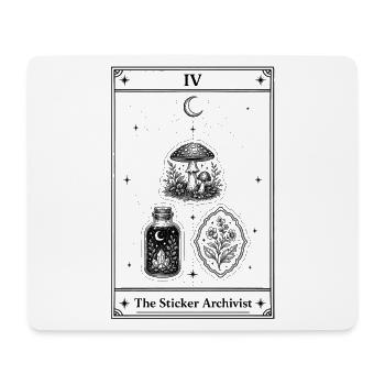L’Archiviste des Autocollants | Carte de tarot - Tapis de souris (format paysage) - blanc - Devant
