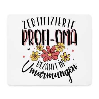 Designer floral professionnel certifié Granny Hugs - Tapis de souris (format paysage) - blanc - Devant