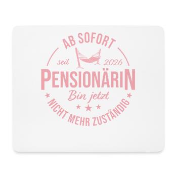 Pensionärin 2026 Hängematte Abschied Kollegin - Mousepad (Querformat) - Weiß - Vorne