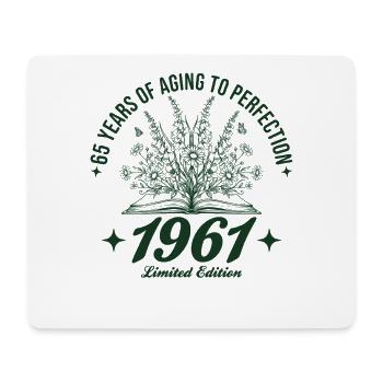 65th Birthday Wildflowers Vintage 1961 Retro - Mouse Pad (horizontal) - white - Front