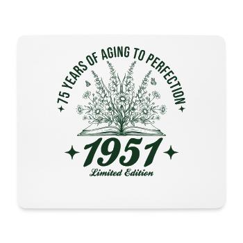 75th Birthday Wildflowers Vintage 1951 Retro - Mouse Pad (horizontal) - white - Front