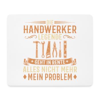 Abschied Handwerker Legende in Rente - Mousepad (Querformat) - Weiß - Vorne