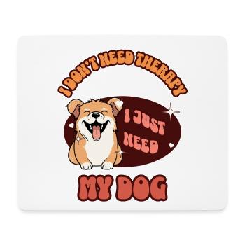 Retro Dog Therapy Funny Pet Lover Gift - Mouse Pad (horizontal) - white - Front