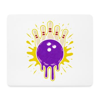 Coole tropfende Bowlingkugel - Mousepad (Querformat) - Weiß - Vorne