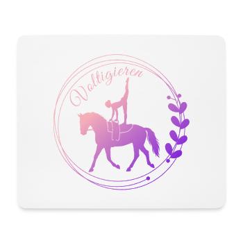 Voltigieren Nadel – Sport Outfit für Voltigierer - Mousepad (Querformat) - Weiß - Vorne