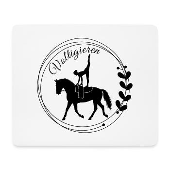 Voltigieren Nadel – Sport Outfit für Voltigierer - Mousepad (Querformat) - Weiß - Vorne