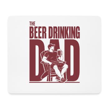 Beer Drinking Dad Bier Papa Shirt - Mousepad (Querformat) - Weiß - Vorne