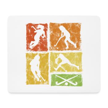 Hockey sur gazon Hockey en salle Hockey féminin Filles - Tapis de souris (format paysage) - blanc - Devant