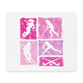 Hockey sur gazon Hockey en salle Hockey féminin Rétro - Tapis de souris (format paysage) - blanc - Devant