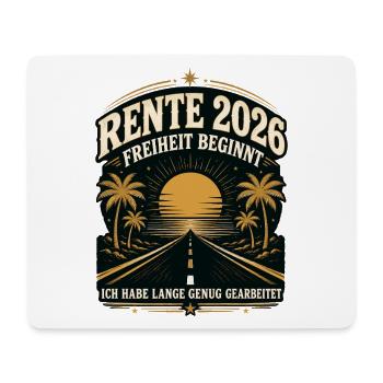 Rente 2026 Roadtrip in die Freiheit - Mousepad (Querformat) - Weiß - Vorne