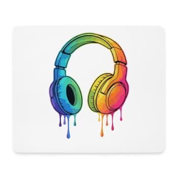Graffiti Kopfhörer Gaming Gamer - Mousepad (Querformat) - Weiß - Vorne