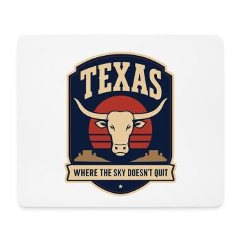 Texas Longhorn Sunset Abzeichen - Mousepad (Querformat) - Weiß - Vorne
