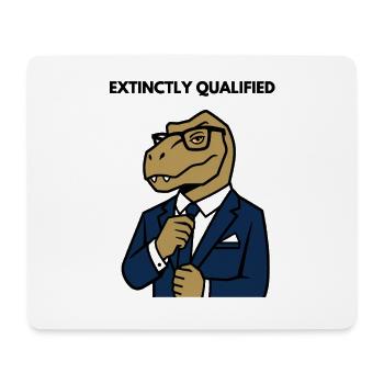 Dino en costume - Tapis de souris (format paysage) - blanc - Devant