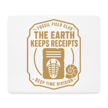 Fossil Feldclub Tiefzeit Badge - Mousepad (Querformat) - Weiß - Vorne