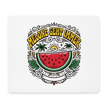 Melone Geht Immer – Wassermelone Sommer - Mousepad (Querformat) - Weiß - Vorne