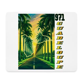 Guadeloupe 971 Map and Route des Palmiers - Mouse Pad (horizontal) - white - Front
