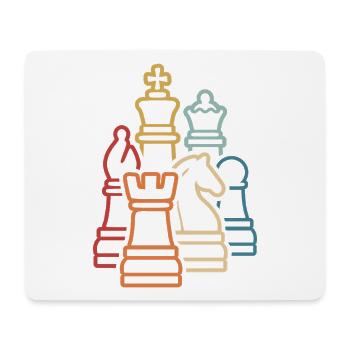 Chess Retro Chess Pieces Chess Player - Mouse Pad (horizontal) - white - Front