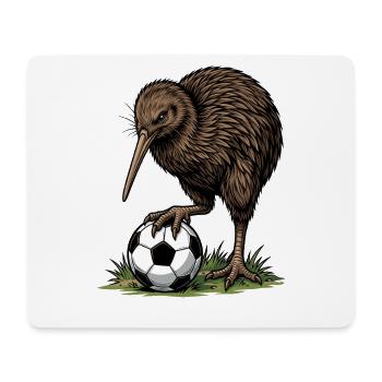 Joueur de football Kiwi Bird Drôle - Tapis de souris (format paysage) - blanc - Devant