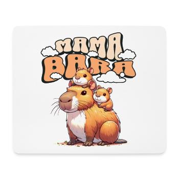 Mama Bara Capybara - Tapis de souris (format paysage) - blanc - Devant