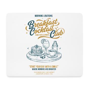 Breakfast Cocktail Club brunch coffee pancake food - Mouse Pad (horizontal) - white - Front