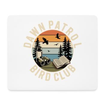 Dawn Patrol Bird Club Logo - Mousepad (Querformat) - Weiß - Vorne