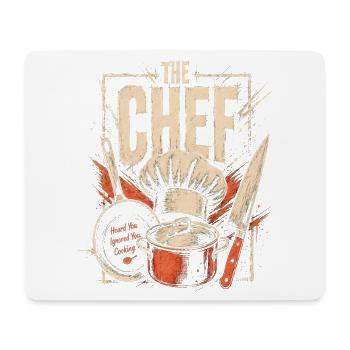 Funny Chef Cooking Quote Retro Kitchen Design - Mouse Pad (horizontal) - white - Front