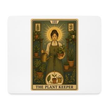 Pflanzenhüter | Zimmerpflanzen Tarot - Mousepad (Querformat) - Weiß - Vorne