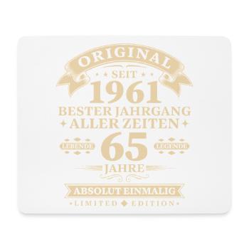 Original 1961 Bester Jahrgang 65. Geburtstag - Mousepad (Querformat) - Weiß - Vorne