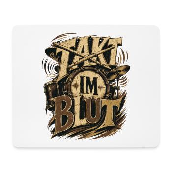 Beat in the Blood Drums Music - Mouse Pad (horizontal) - white - Front