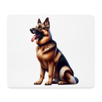 Deutscher Schäferhund - Mousepad (Querformat) - Weiß - Vorne