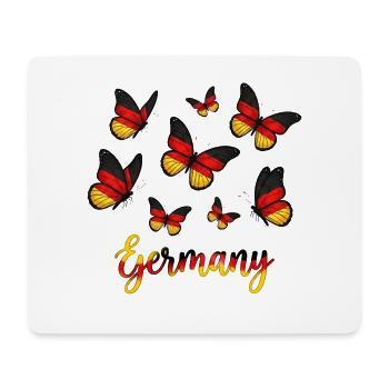 Germany Schmetterlinge Gradient Script - Mousepad (Querformat) - Weiß - Vorne
