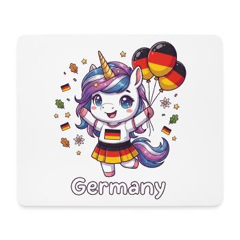 Licorne Kawaii Germany - Tapis de souris (format paysage) - blanc - Devant