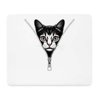 Fermeture éclair pour chat Maman de chat Chat mignons Chats - Tapis de souris (format paysage) - blanc - Devant