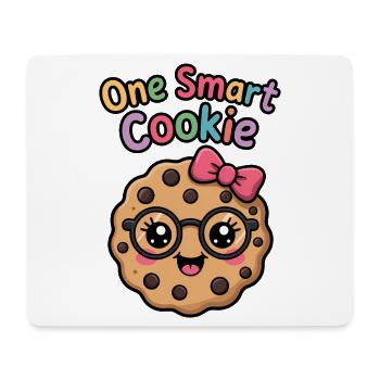 One Smart Cookie - Smart Cookie with Glasses - Mouse Pad (horizontal) - white - Front