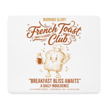 Frühstücksglück wartet auf einen lustigen Brunch - Mousepad (Querformat) - Weiß - Vorne